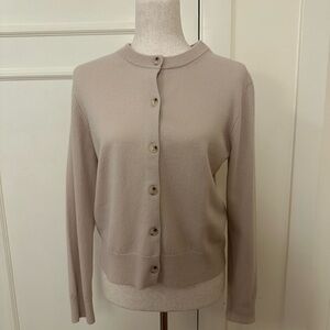 Vince Taupe Button-Up Cardigan